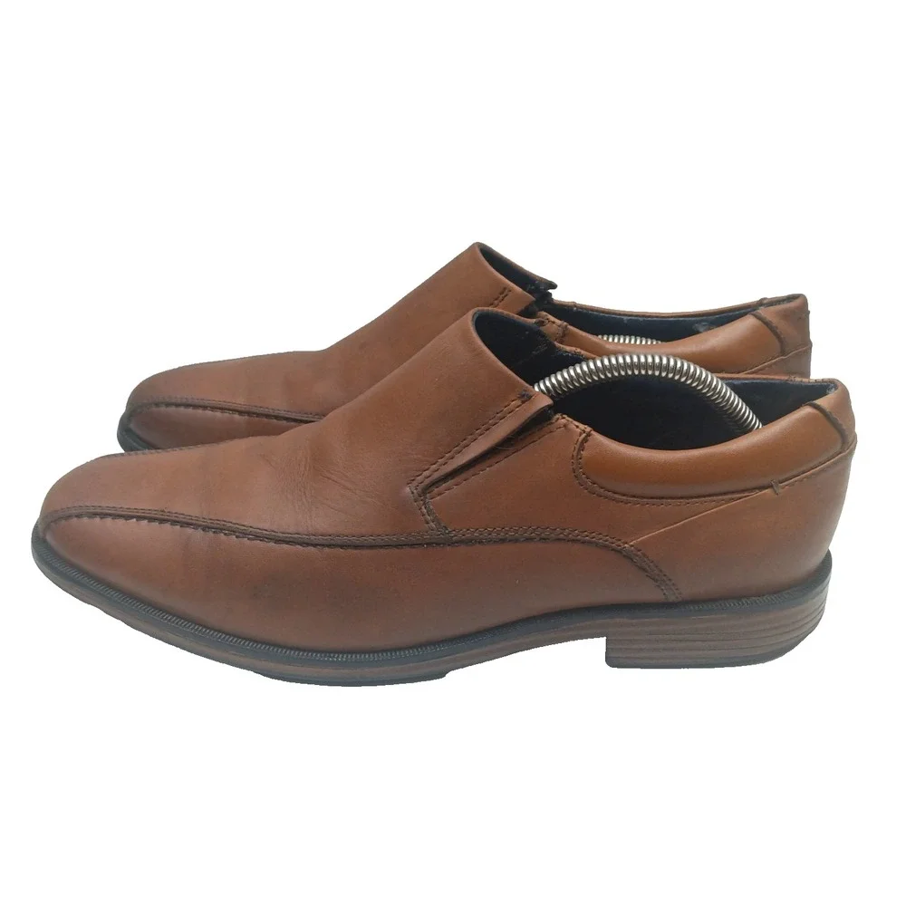 Dockers Men's Slip On Loafers Dress Shoes, Brown Leather, Size: 10.5‎